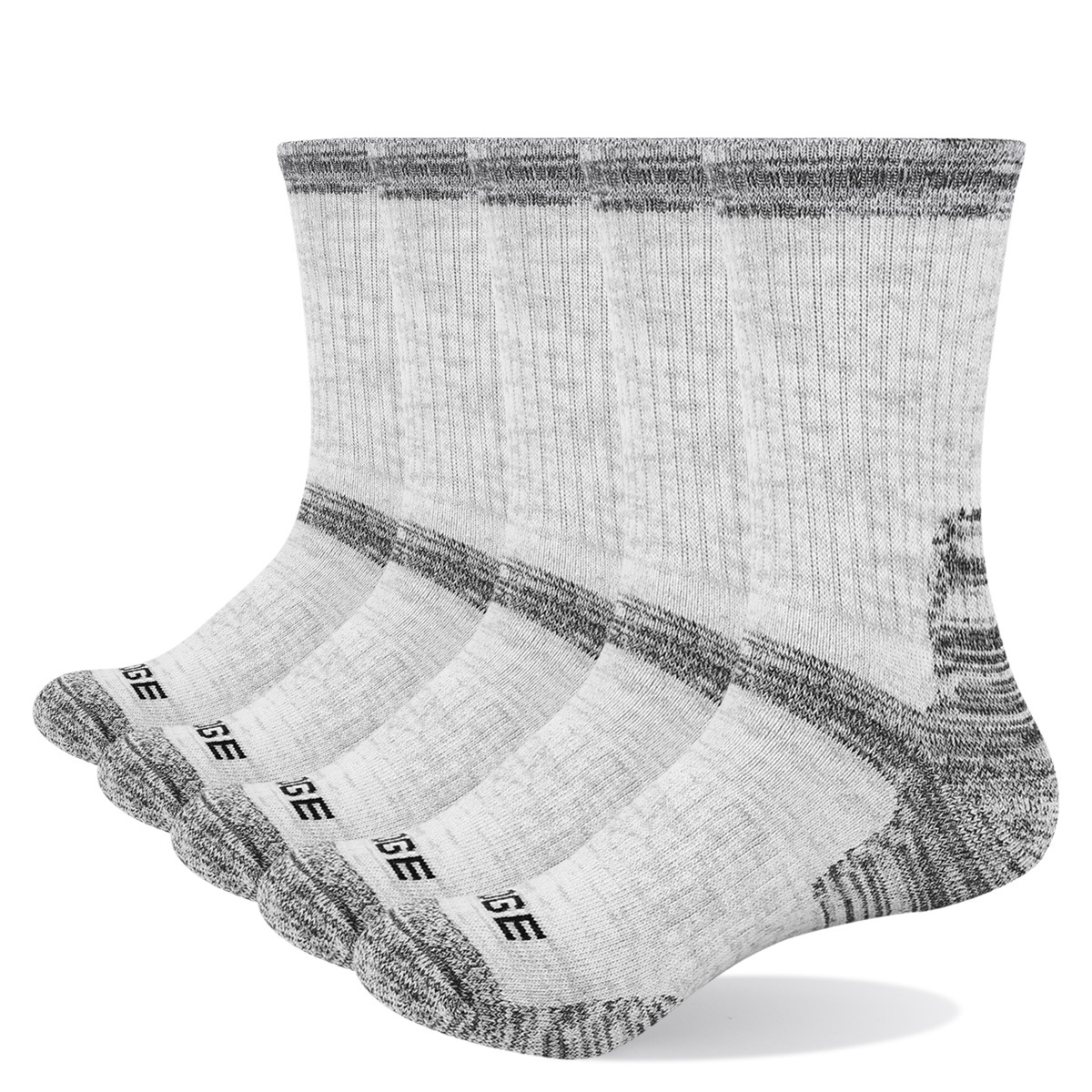 YUEDGE 10 Pairs Combed Cotton Towel Bottom Socks Outdoor Sports Hiking Socks Hiking Jogging Socks